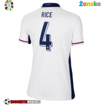 Ženske Nogometnih dresov Anglija Declan Rice #4 Domači EP 2024 Kratki rokavi